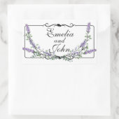 Lavendel und Eukalyptus Rechteckiger Aufkleber (Tasche)