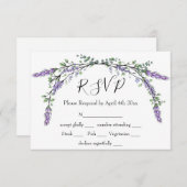 Lavendel und Eukalyptus RSVP Karte (Vorne/Hinten)