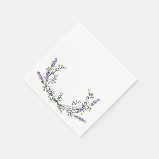 Lavendel und Eukalyptus Serviette (Ecke)