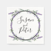 Lavendel und Eukalyptus Serviette (Vorderseite)