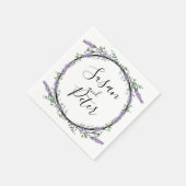 Lavendel und Eukalyptus Serviette (Ecke)