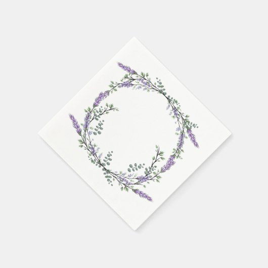 Lavendel und Eukalyptus Serviette (Ecke)