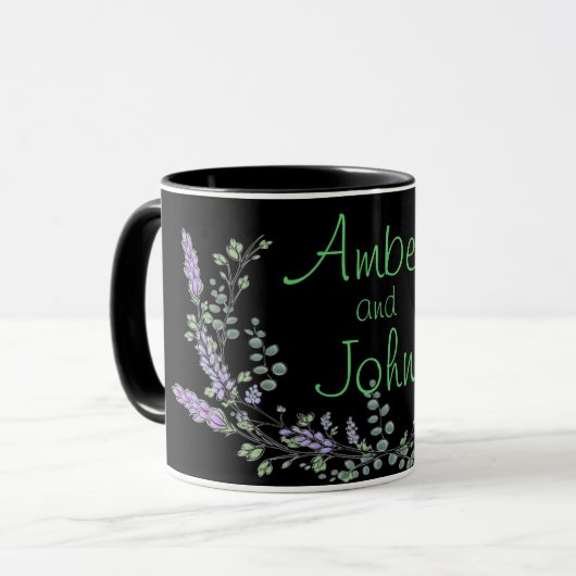 Lavendel und Eukalyptus Tasse (Vorderseite Links)