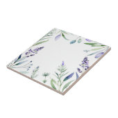 Lavendel und Eukalyptus Wasserfarbe Fliese (Seite)