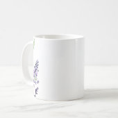 Lavendel und Eukalyptus Wasserfarbe Kaffeetasse (Vorderseite Links)