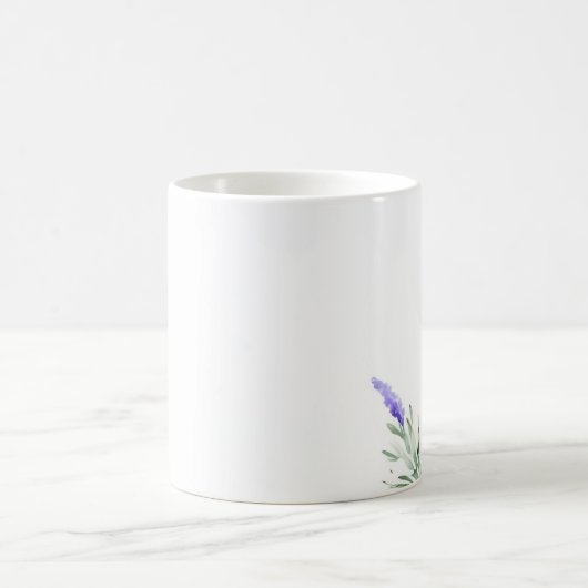 Lavendel und Eukalyptus Wasserfarbe Kaffeetasse (Mittel)
