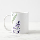 Lavendel und Eukalyptus Wasserfarbe Kaffeetasse (Links)