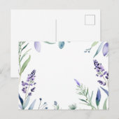 Lavendel und Eukalyptus Wasserfarbe Postkarte (Vorne/Hinten)