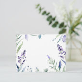 Lavendel und Eukalyptus Wasserfarbe Postkarte (Stehend Vorderseite)