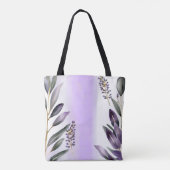 Lavendel und Eukalyptus Watercolor Tasche (Rückseite)