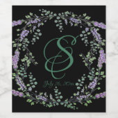 Lavendel und Eukalyptus Weinetikett (Einzelnes Label)