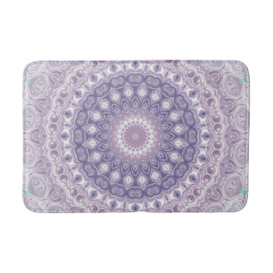 Lavendel- und Flieder-Mandala-Muster Badematte