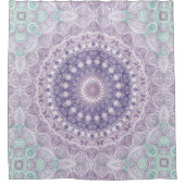 Lavendel- und Flieder-Mandala-Muster Duschvorhang (Vorderseite)