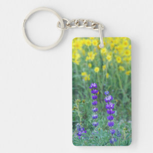Lavendel und Gelbblüte Schlüsselanhänger