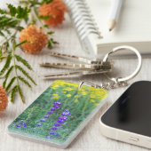 Lavendel und Gelbblüte Schlüsselanhänger (Vorderseite rechts)