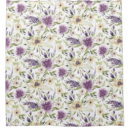 Lavendel- und Gelbfarbenmuster Duschvorhang