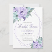 Lavendel und geometrisches Brautparty C Karte (Vorderseite)