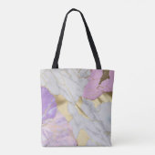 Lavendel und Gold Marmor Luxe Tasche (Rückseite)