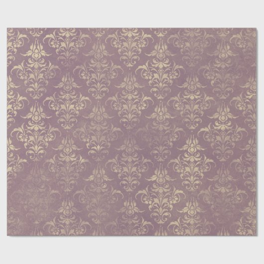 Lavendel und Golddampfer Geschenkpapier (Flach)