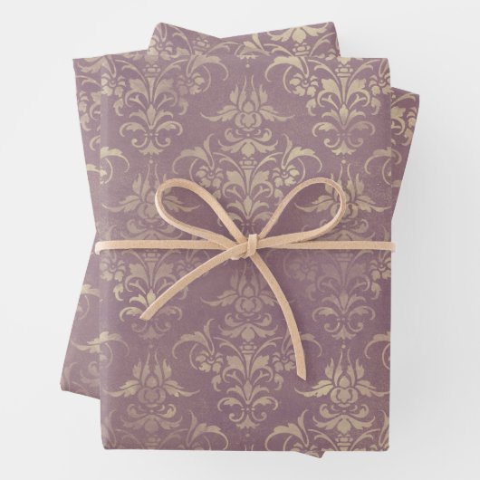Lavendel und Golddampfer Geschenkpapier Set (Beispiel)