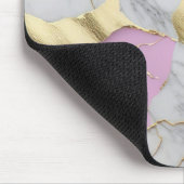 Lavendel- und Goldmarmor-Luxus Mousepad (Ecke)