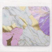 Lavendel- und Goldmarmor-Luxus Mousepad (Vorne)