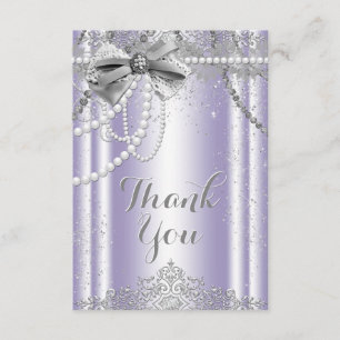 Lavendel und graue Perle danken Ihnen Dankeskarte