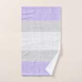 Lavendel- und Gray Crosshatch-Muster, Badhandtuch Set (Handtuch)
