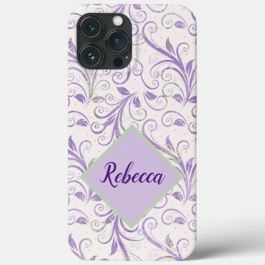 Lavendel und Green Iphone Gehäuse, personalisiert Case-Mate iPhone Hülle (Rückseite)