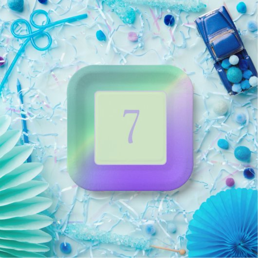 Lavendel und Grünbuch Pappteller (Party)