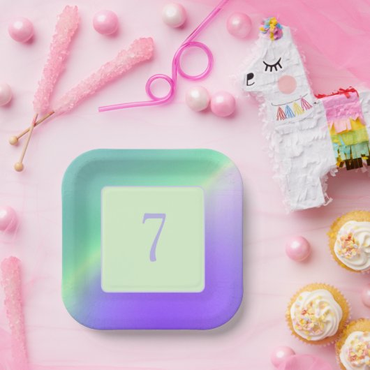 Lavendel und Grünbuch Pappteller (Party)