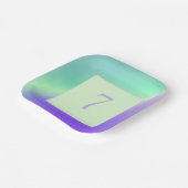 Lavendel und Grünbuch Pappteller (Gewinkelt)