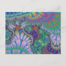 Lavendel und grüner Melt Postkarte