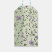 Lavendel und grünes botanisches Design Geschenkanhänger (Rückseite)