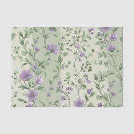 Lavendel und grünes botanisches Design Seidenpapier