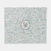 Lavendel und grünes Leaf-Programm Fleecedecke (Vorderseite (Horizontal))