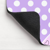 Lavendel und hellrosa Stilelemente und Herzen Mousepad (Ecke)