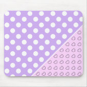 Lavendel und hellrosa Stilelemente und Herzen Mousepad (Vorne)