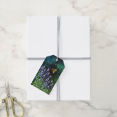 Lavendel und Hummel mit Wasserfarben gemalt Geschenkanhänger (Mit Garn)