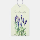 Lavendel und Hummel mit Wasserfarben gemalt Geschenkanhänger (Rückseite)