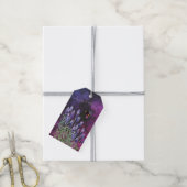 Lavendel und Hummel mit Wasserfarben gemalt Geschenkanhänger (Mit Garn)