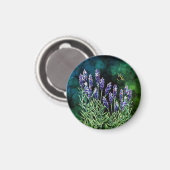 Lavendel und Hummeln mit Aquarellfarben bemalt Magnet (Vorderseite/Rückseite)