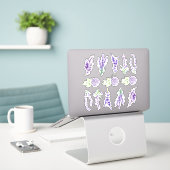 Lavendel- und Hydrangea-Set Aufkleber (Laptop auf Schreibtisch)