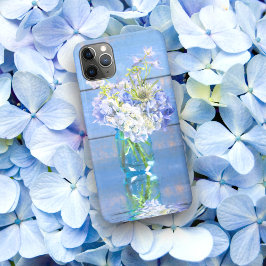 Lavendel- und Immergrün-Hortensie in rustikaler Va Case-Mate iPhone Hülle