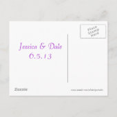 Lavendel und Lila florale Save the Date Postkarten (Rückseite)