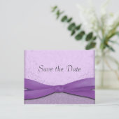 Lavendel und Lila florale Save the Date Postkarten (Stehend Vorderseite)