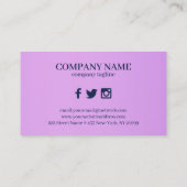 Lavendel und Lila Hintergrund Visitenkarte (Rückseite)