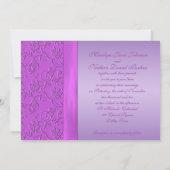 Lavendel und Lila Jewelen-Hochzeit Einladung (Rückseite)