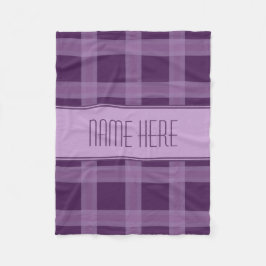 Lavendel und Lila Karierter Individuelle Name Blan Fleecedecke
