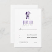 Lavendel und Lila Laterne UAWG RSVP Karte (Vorne/Hinten)